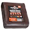 Tarpco Safety Heavy Duty Tarp, 12 ft L x 0.5 mm H x 9 ft W, 14 Mil, Brown/Black, Polyethylene TS-102-9X12 - alternate 1